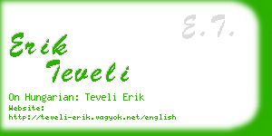 erik teveli business card